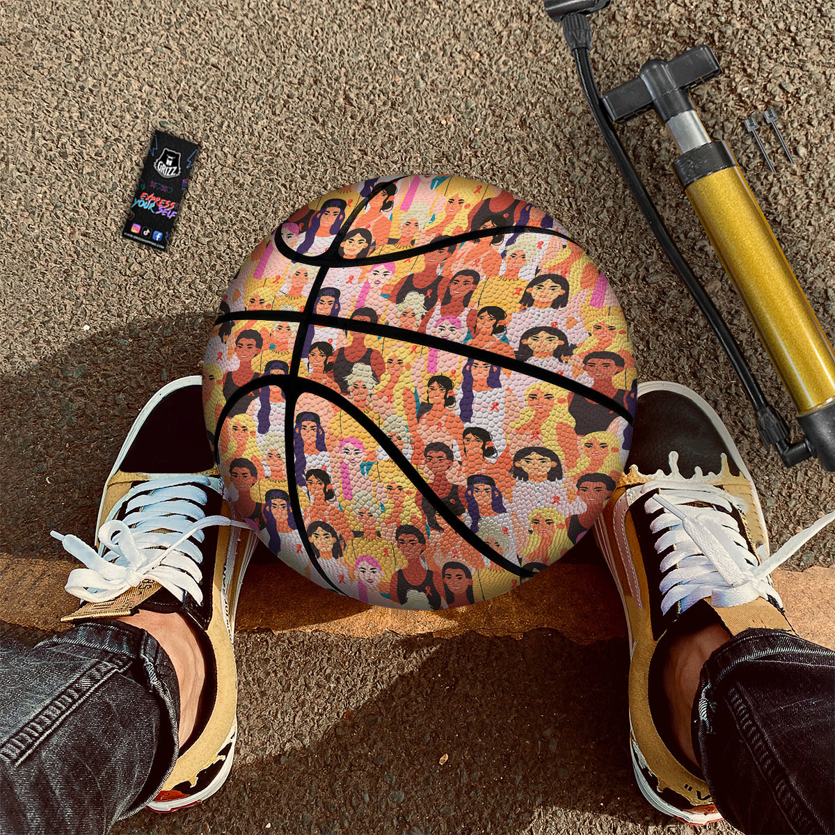 Breast Cancer Be Strong Print Pattern Basketball