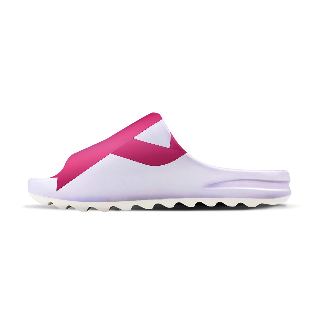 Breast Cancer White And Pink Print Sandals-grizzshop
