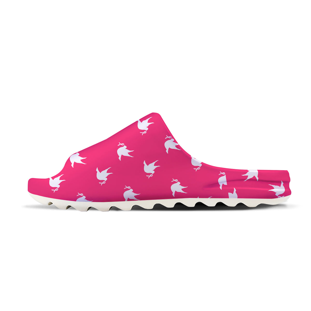 Breast Cancer White Dove Print Pattern Sandals-grizzshop