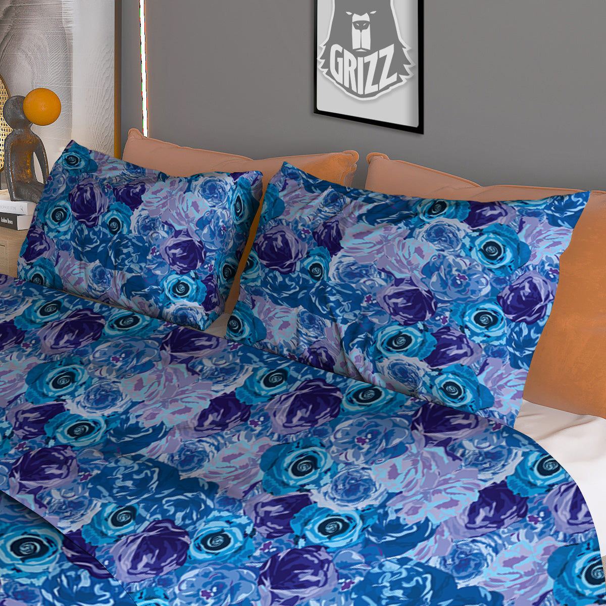 Burning Fire Flame Print Duvet Cover Bedding Set