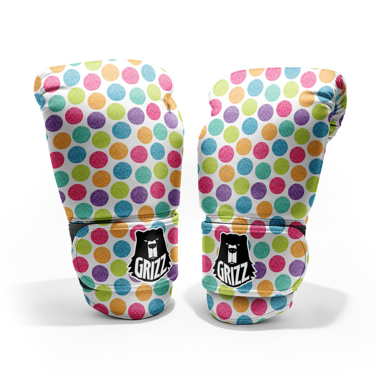 Bright Polka Dot Colorful Print Pattern Pro Boxing Glove