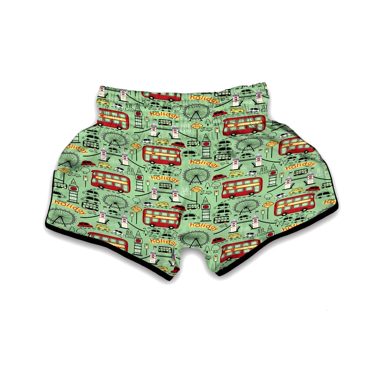 British Print Pattern Muay Thai Boxing Shorts-grizzshop