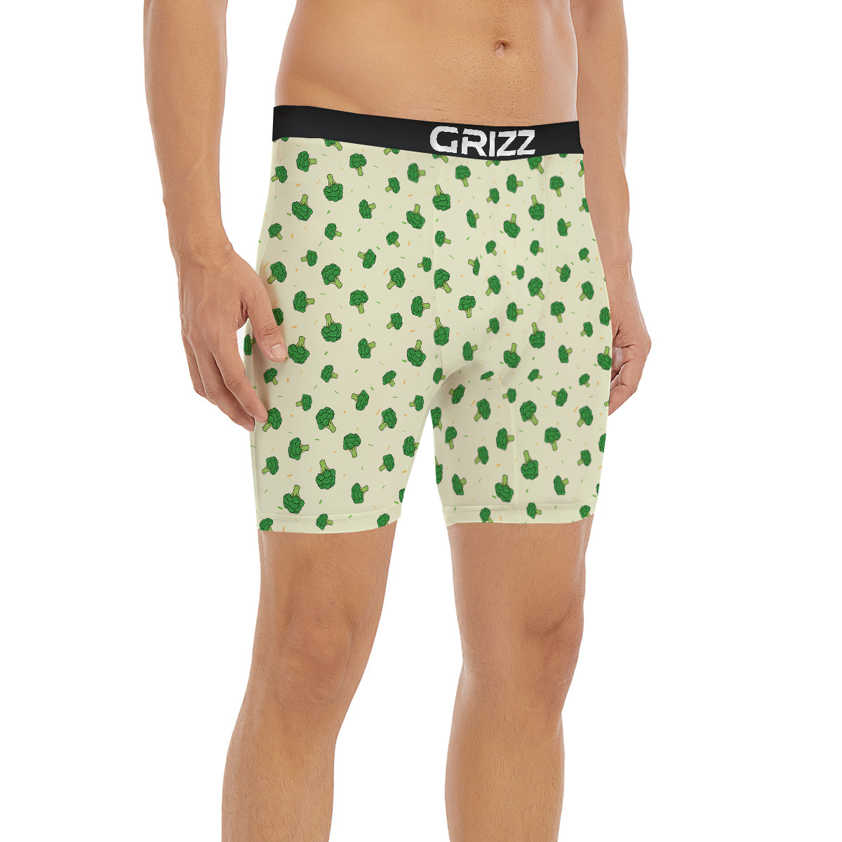 Broccoli Green Print Pattern Boxer Briefs-grizzshop
