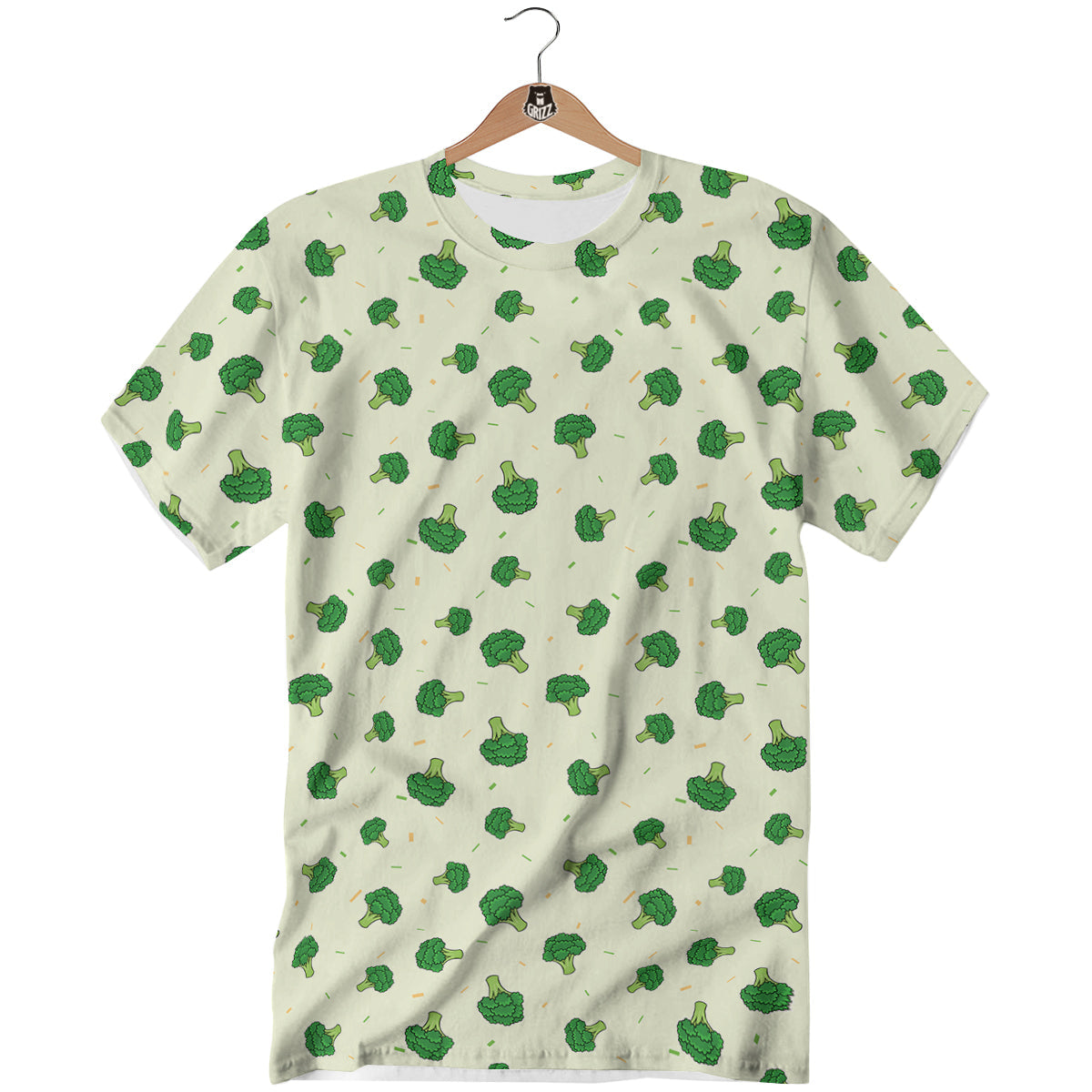 Broccoli Green Print Pattern T-Shirt-grizzshop