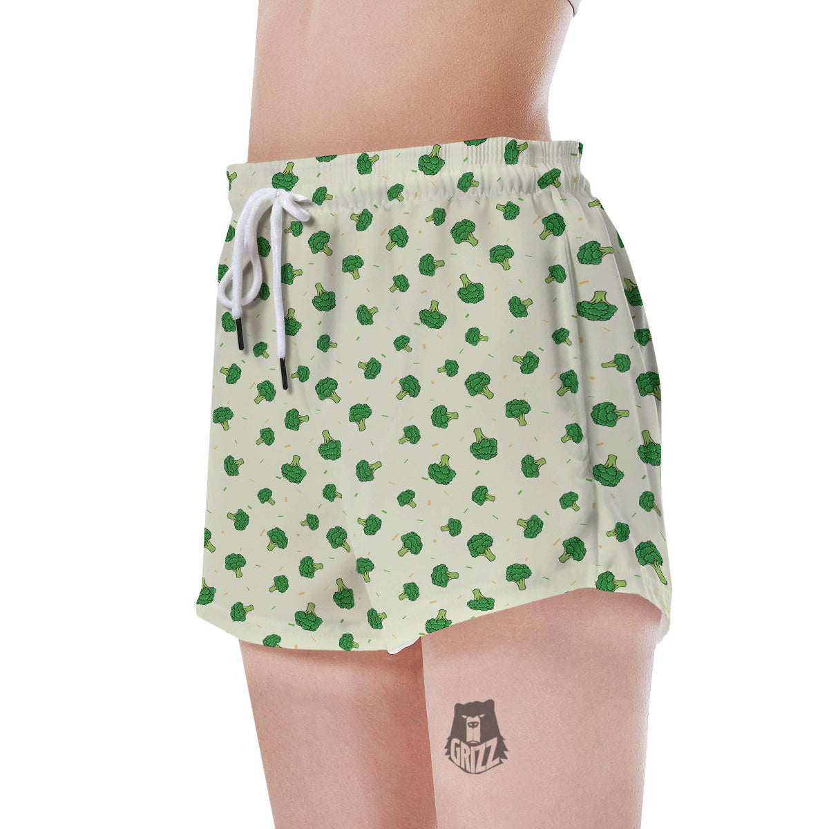 Broccoli Green Print Pattern Women's Shorts-grizzshop