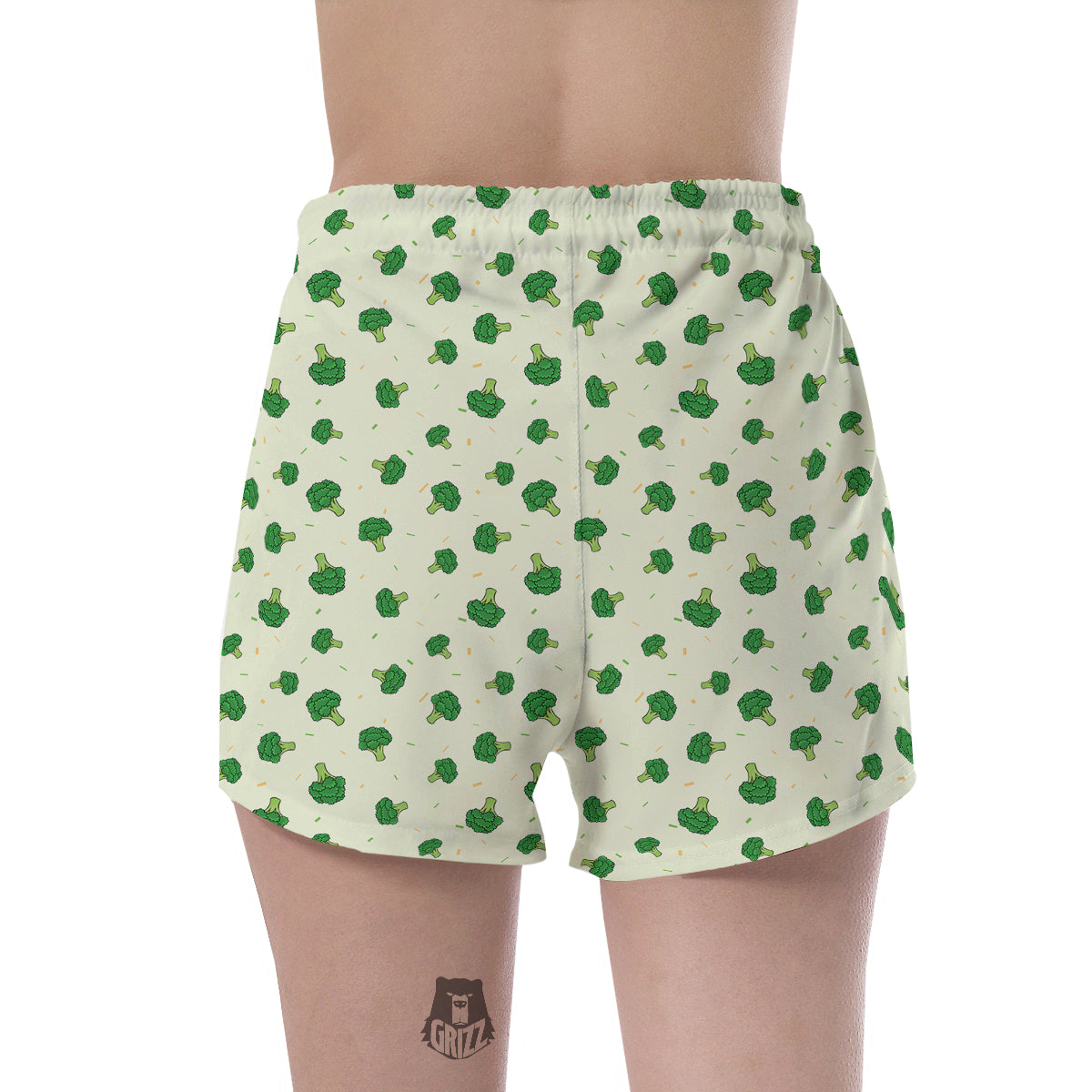 Broccoli Green Print Pattern Women's Shorts-grizzshop