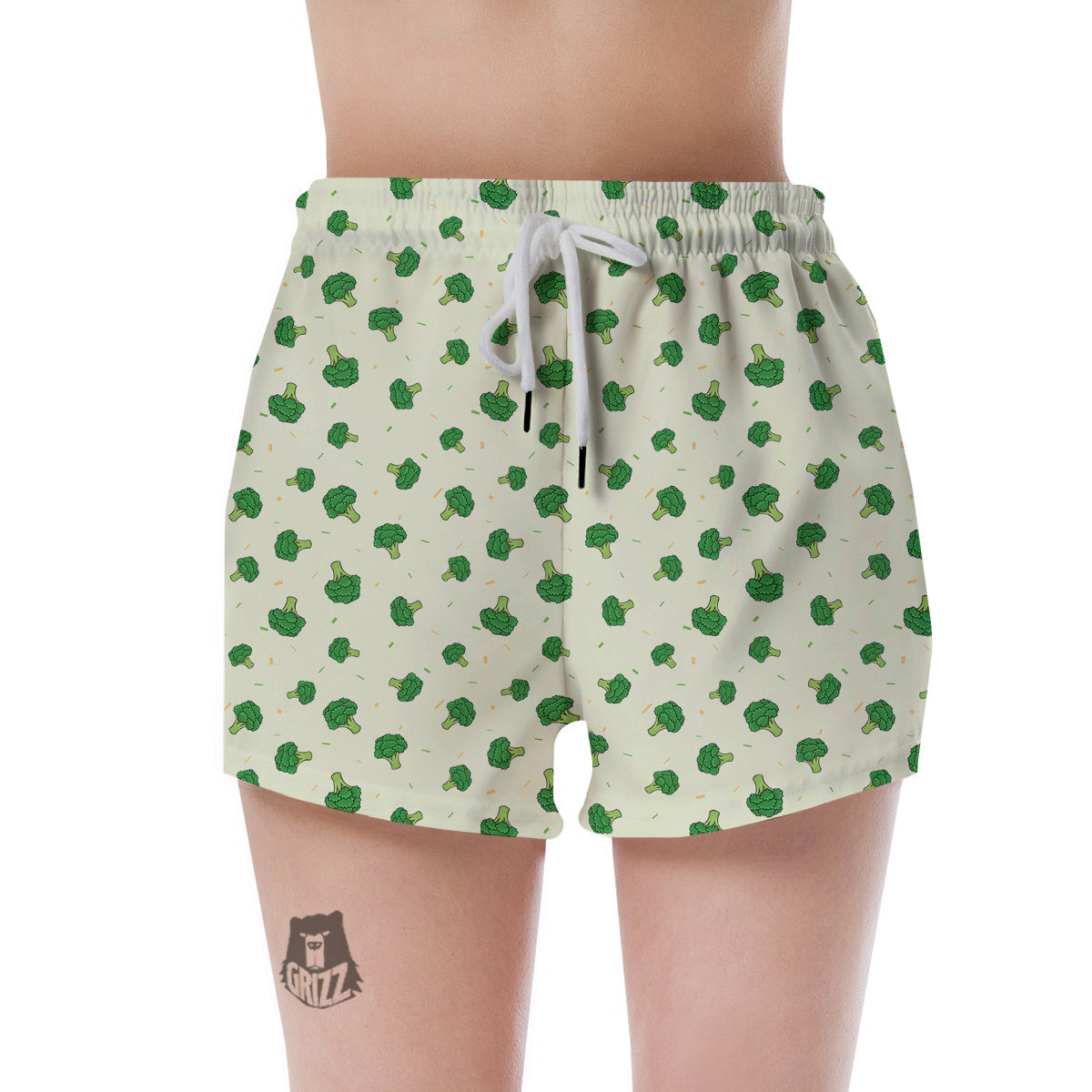 Broccoli Green Print Pattern Women's Shorts-grizzshop