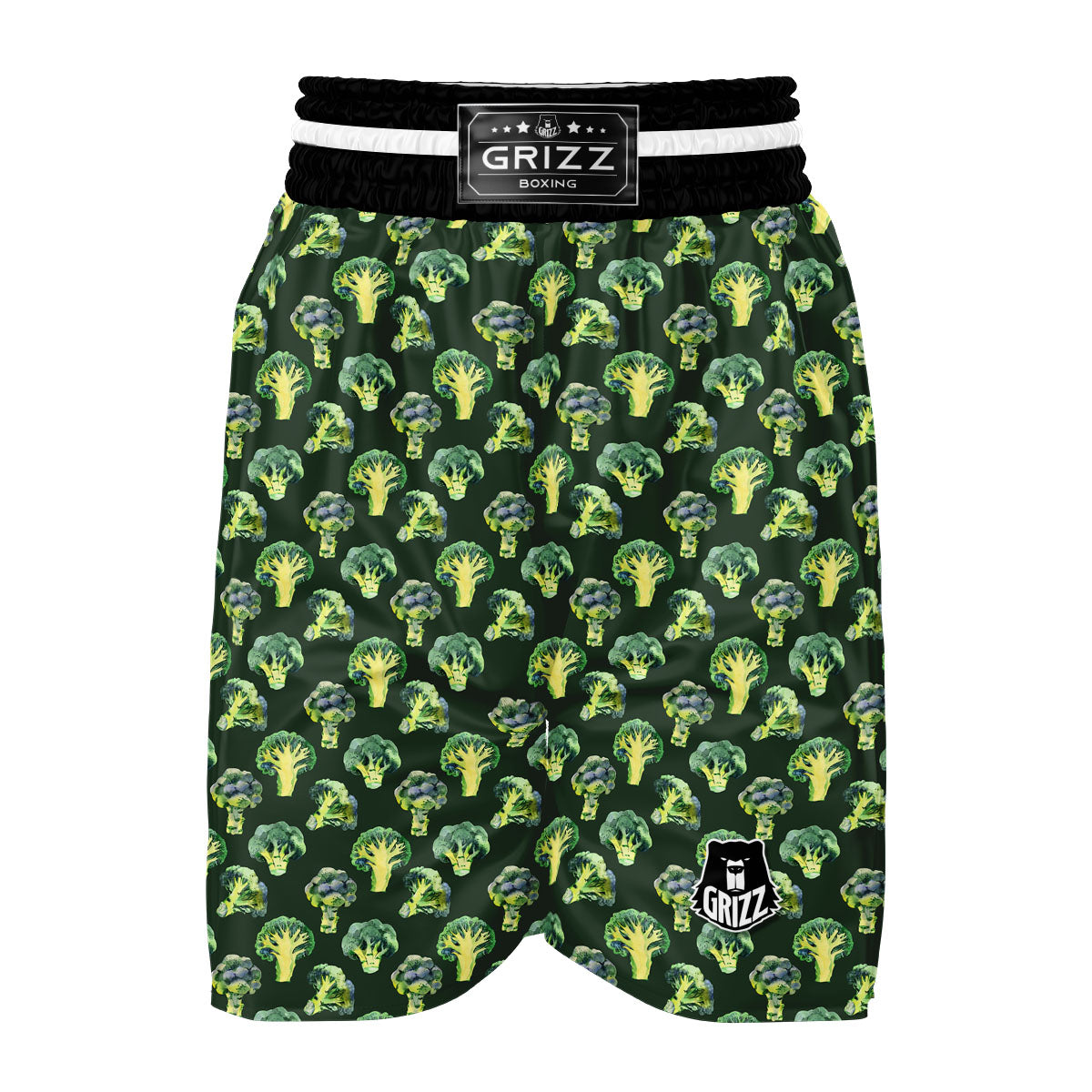 Broccoli Print Boxing Shorts-grizzshop