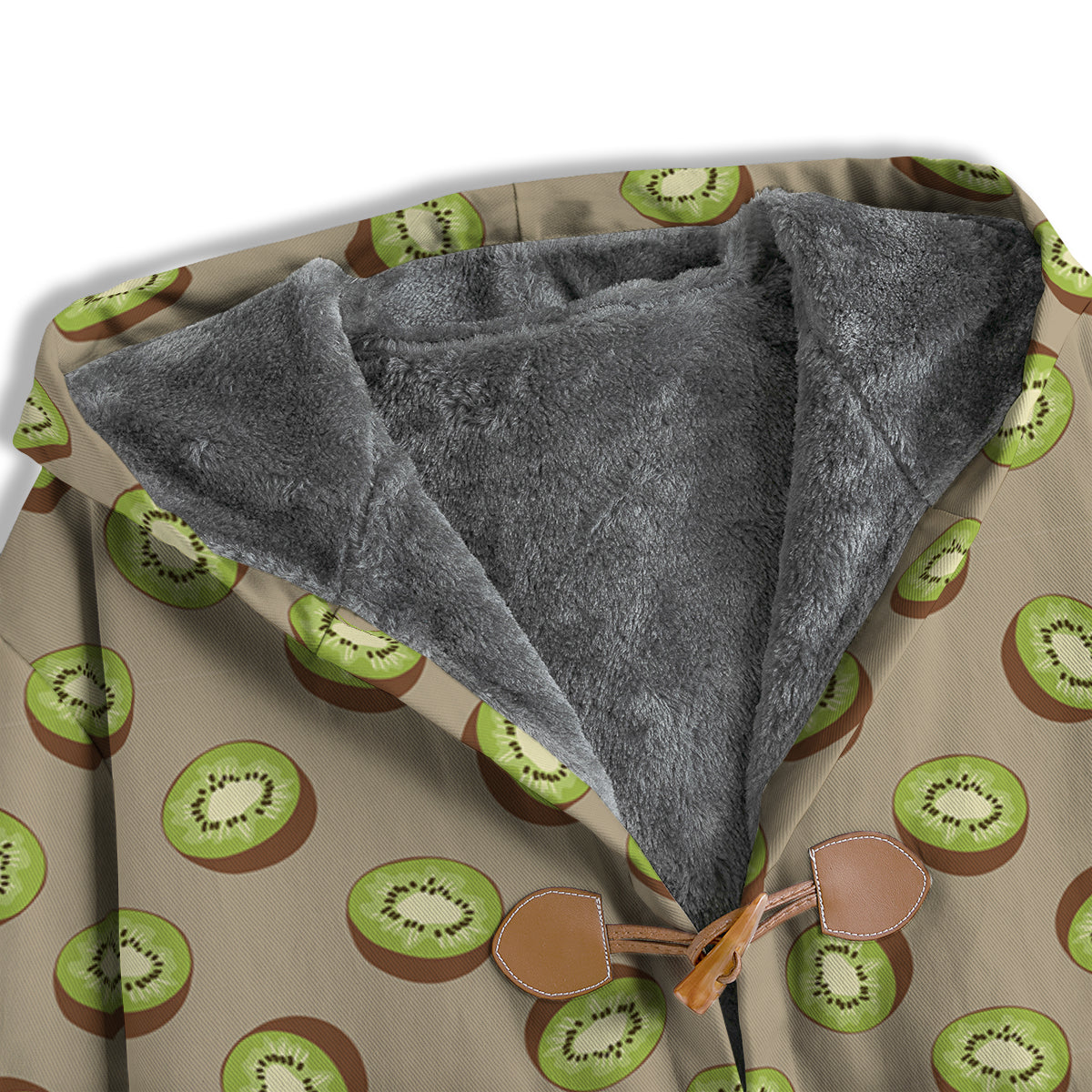 Brown And Kiwi Print Pattern Men's Windbreaker Jacket-grizzshop