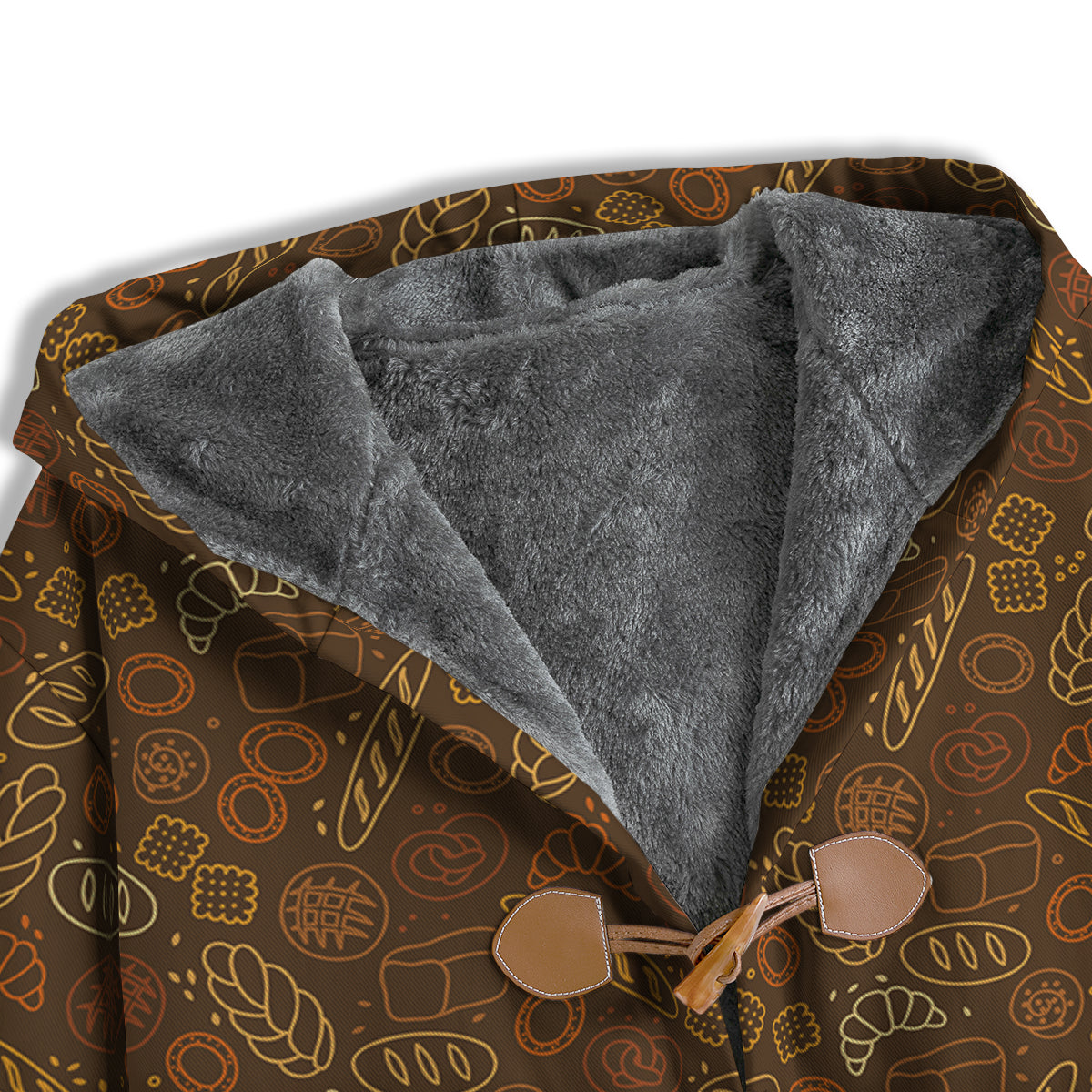 Brown Bakery Print Pattern Men's Windbreaker Jacket-grizzshop