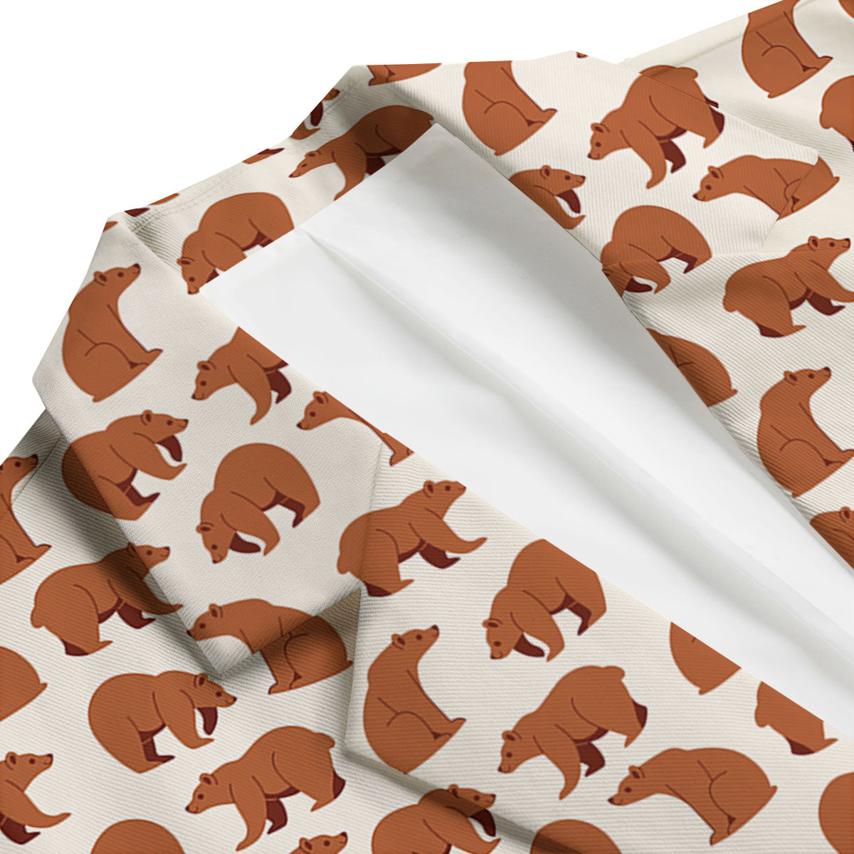 Brown Bear Cute Print Pattern Men's Blazer-grizzshop