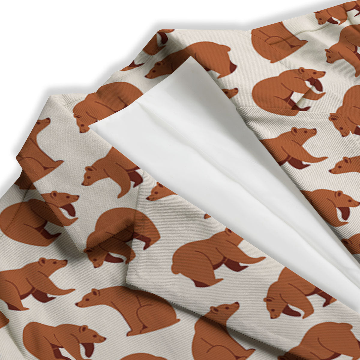 Brown Bear Cute Print Pattern Women's Blazer-grizzshop