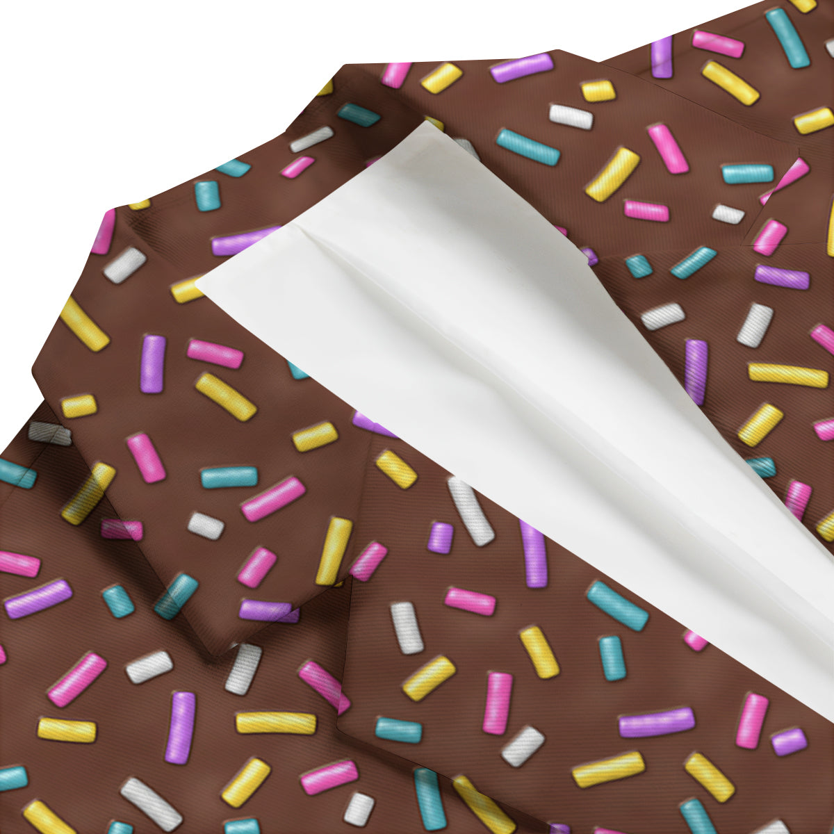 Brown Candy Sprinkles Sweet Print Pattern Men's Blazer-grizzshop