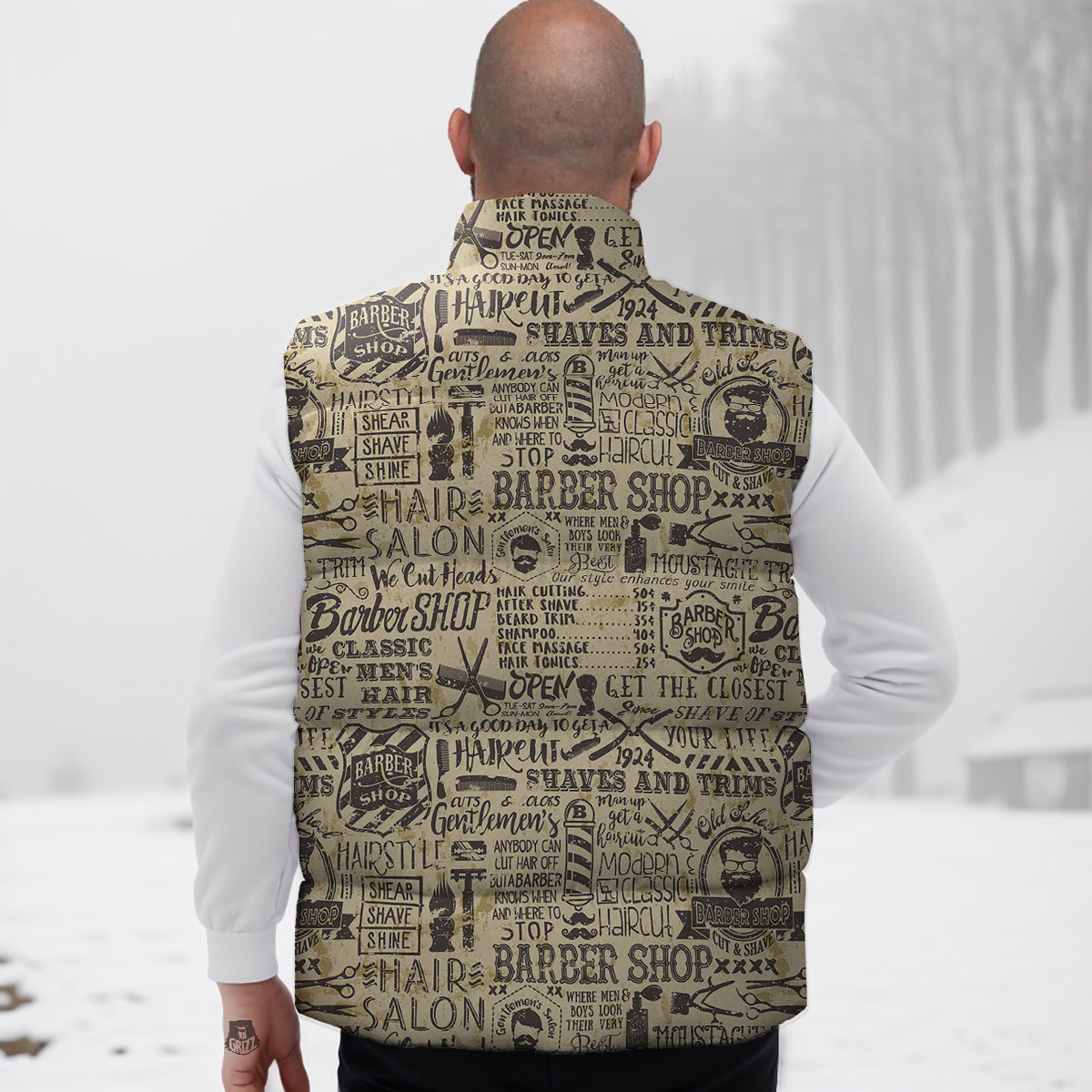 Brown Cheetah Leopard Pattern Print Down Vest-grizzshop