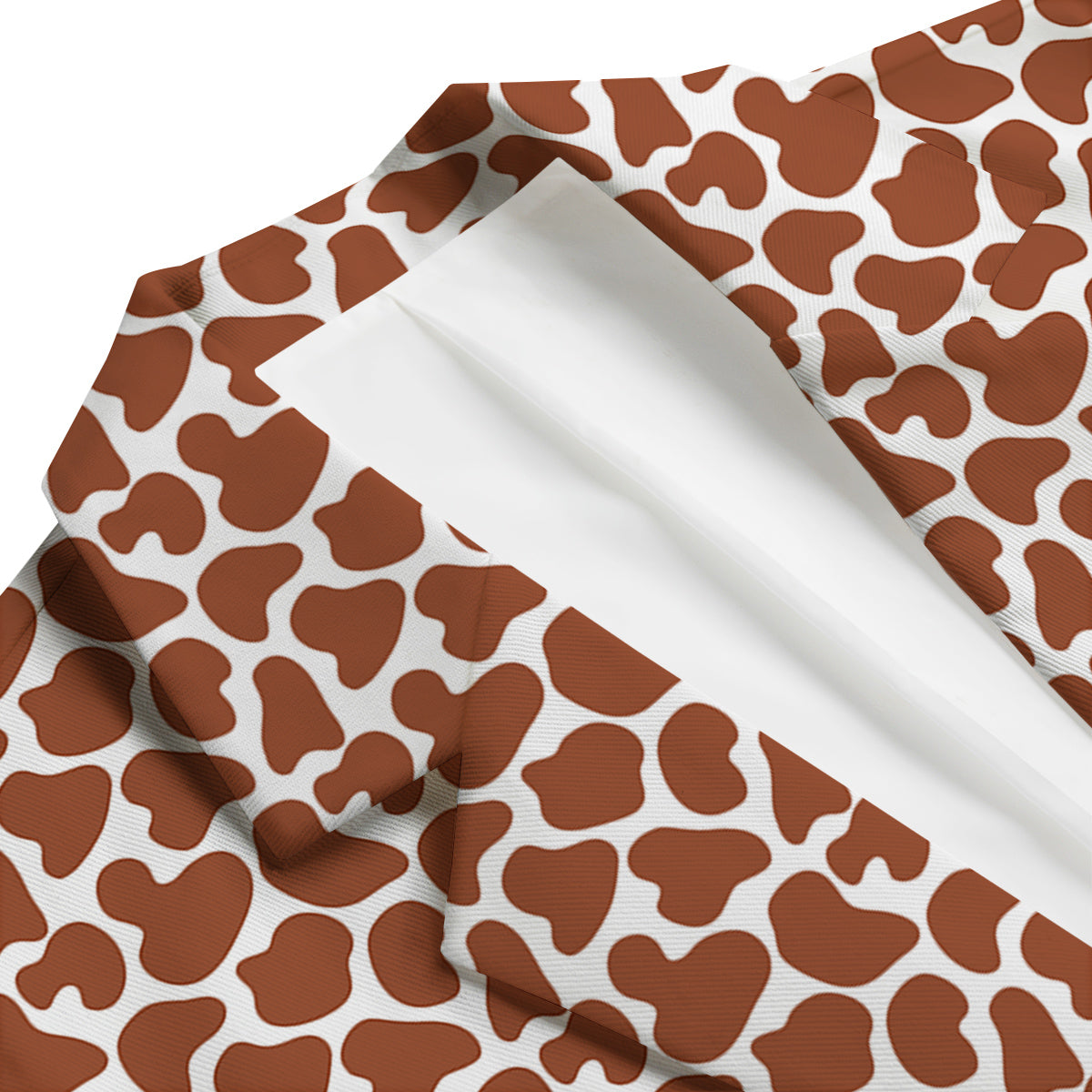 Brown Chocolate And White Cow Print Men's Blazer-grizzshop