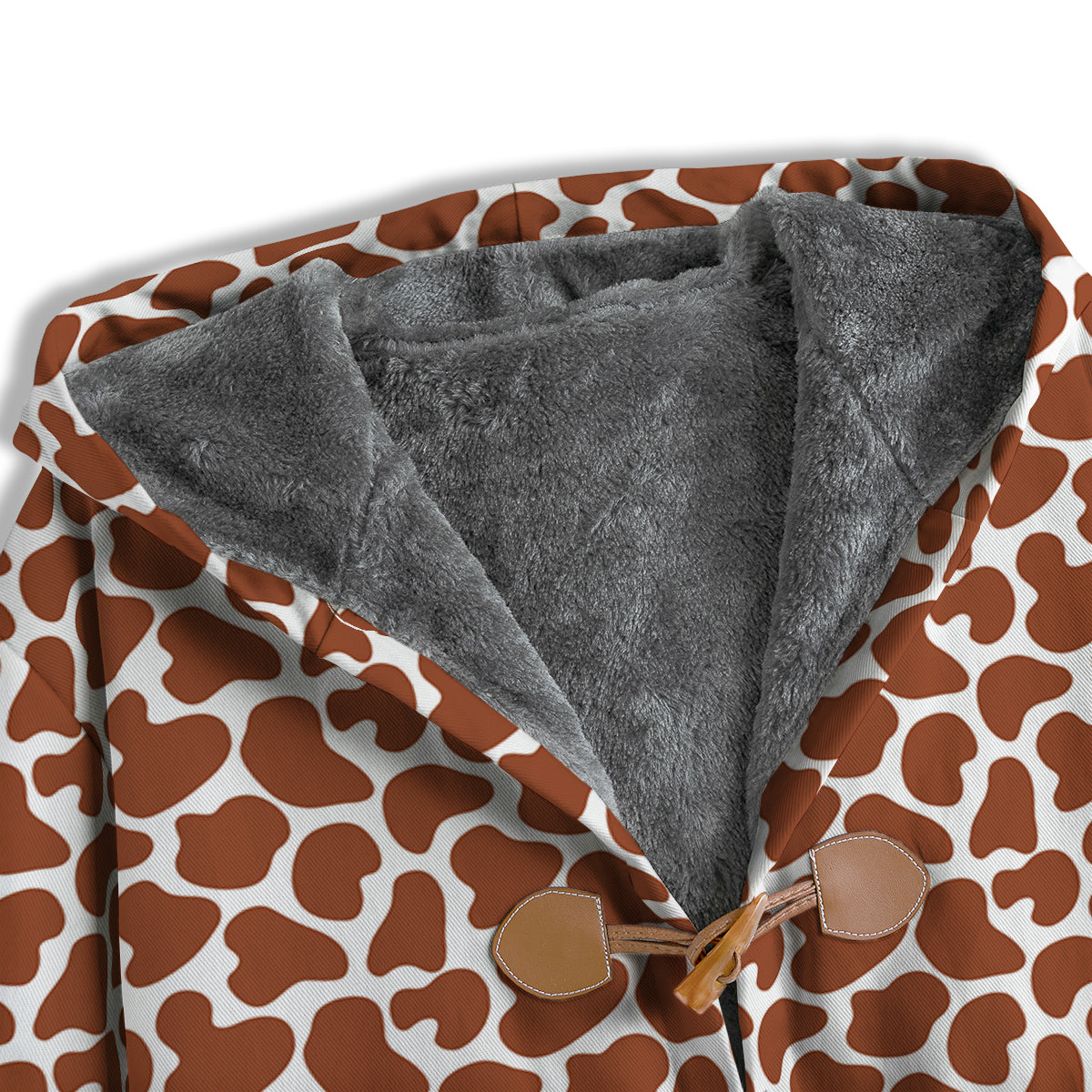 Brown Chocolate And White Cow Print Men's Windbreaker Jacket-grizzshop