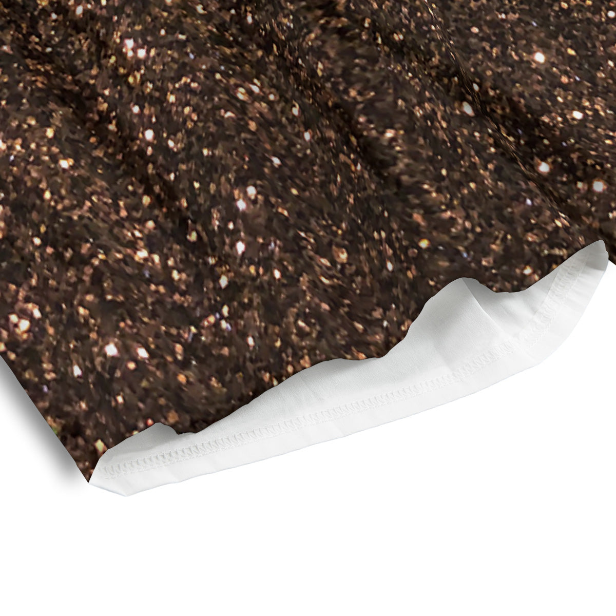 Brown Glitter Print Men's Athletic Shorts