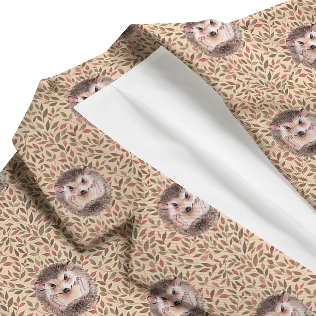 Brown Leaf Hedgehogs Men's Blazer-grizzshop