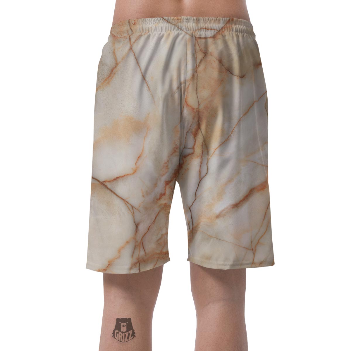 Brown Marble Men's Shorts-grizzshop