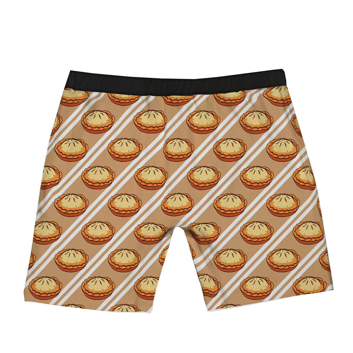 Brown Pie Crumble Print Pattern Boxer Briefs-grizzshop