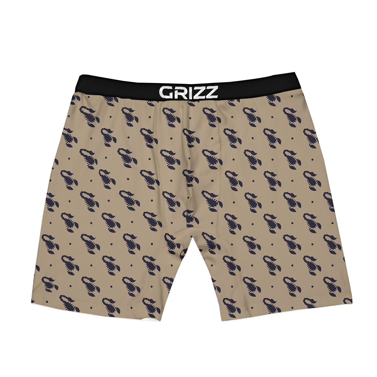 Brown Scorpion Print Pattern Boxer Briefs-grizzshop