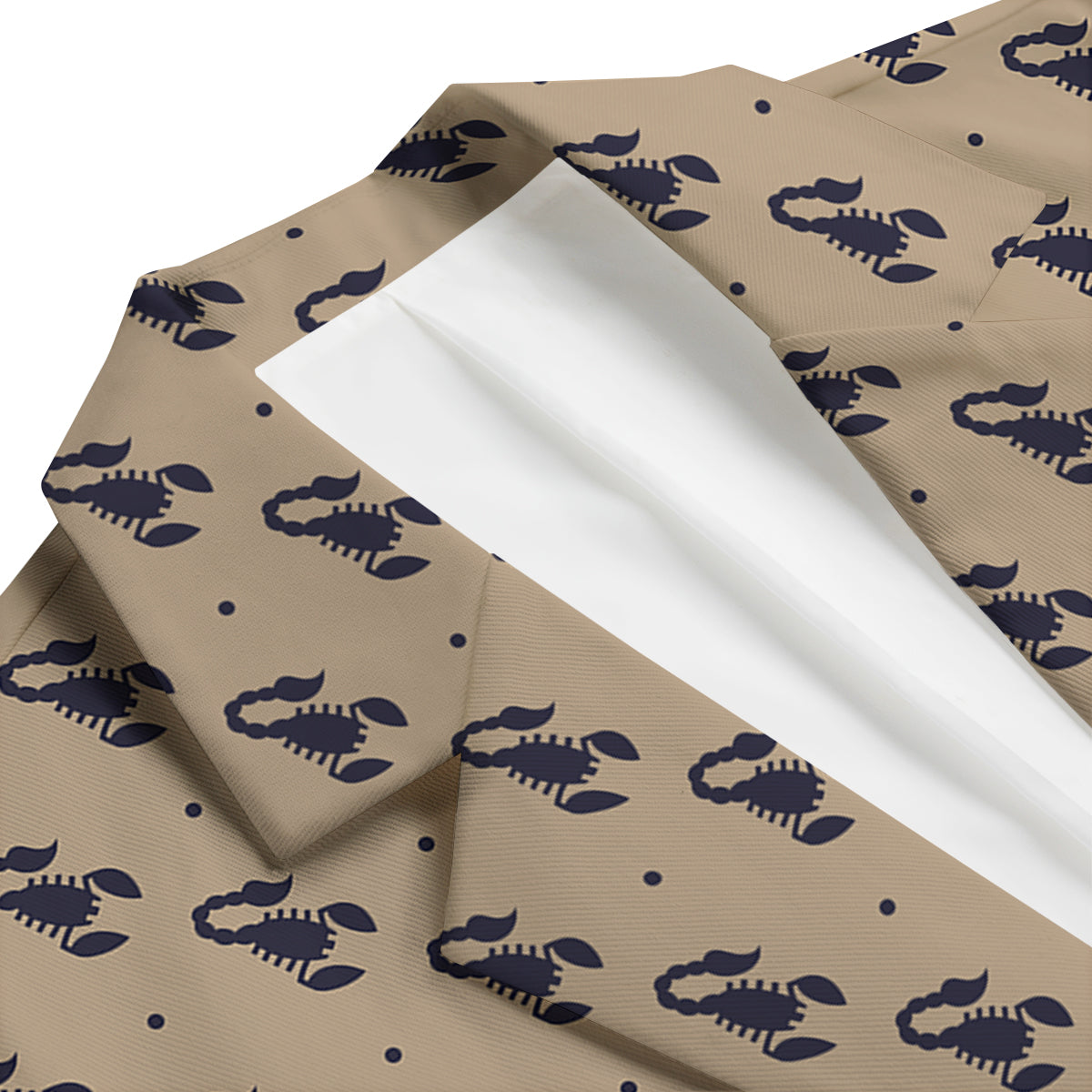 Brown Scorpion Print Pattern Men's Blazer-grizzshop