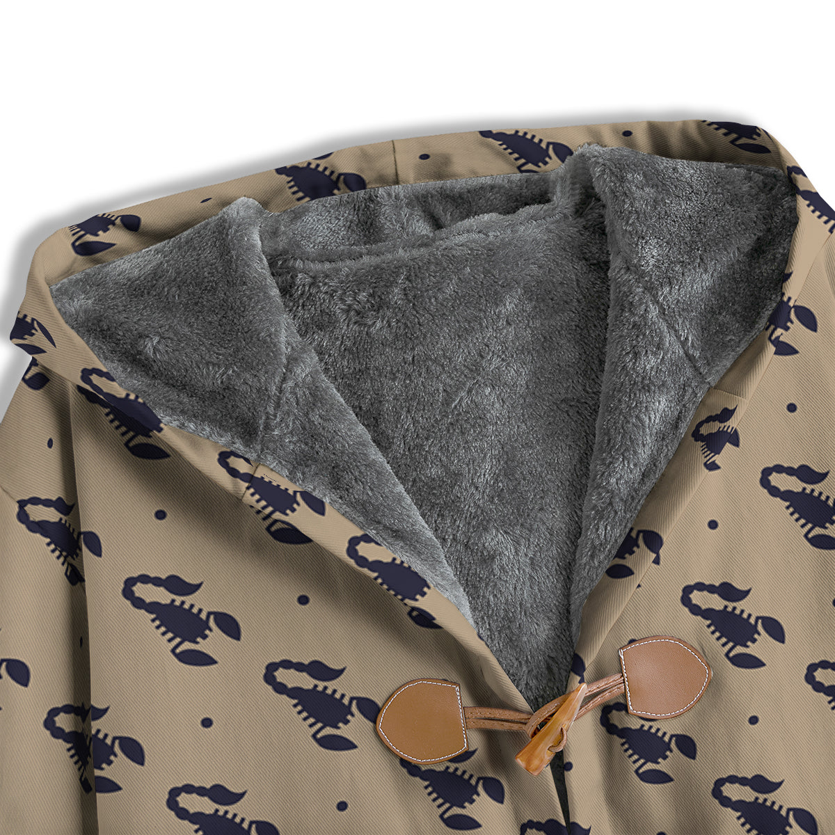 Brown Scorpion Print Pattern Men's Windbreaker Jacket-grizzshop