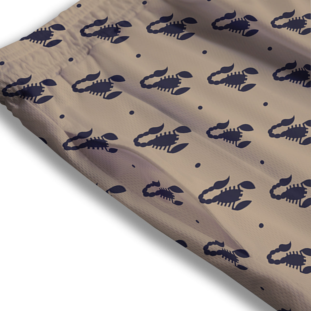 Eggplant Funny Print Pattern Mesh Shorts