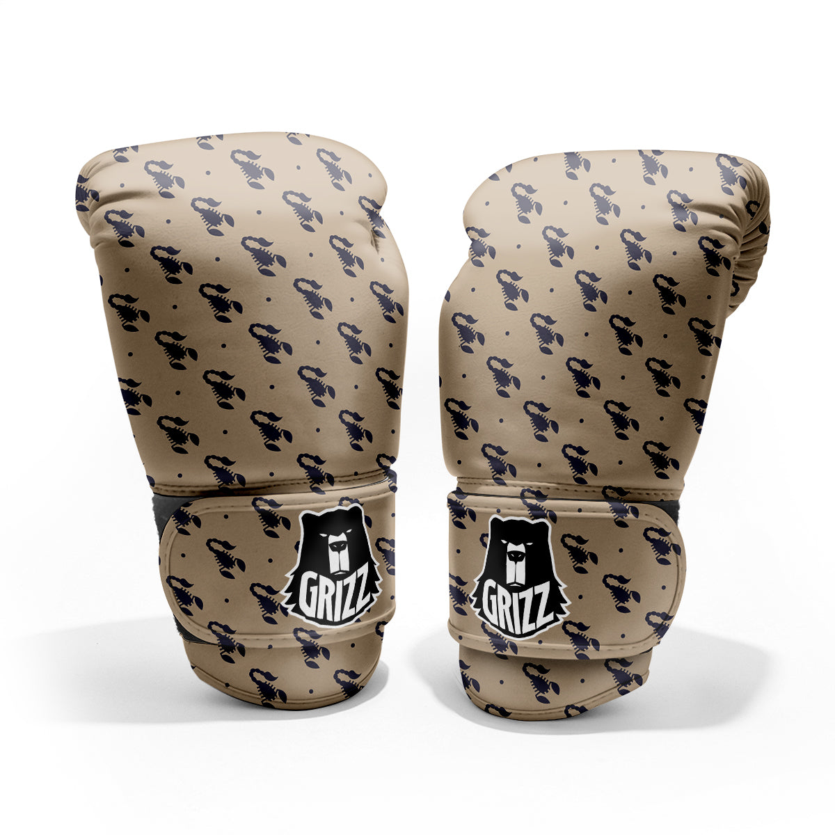 Brown Scorpion Print Pattern Pro Boxing Glove