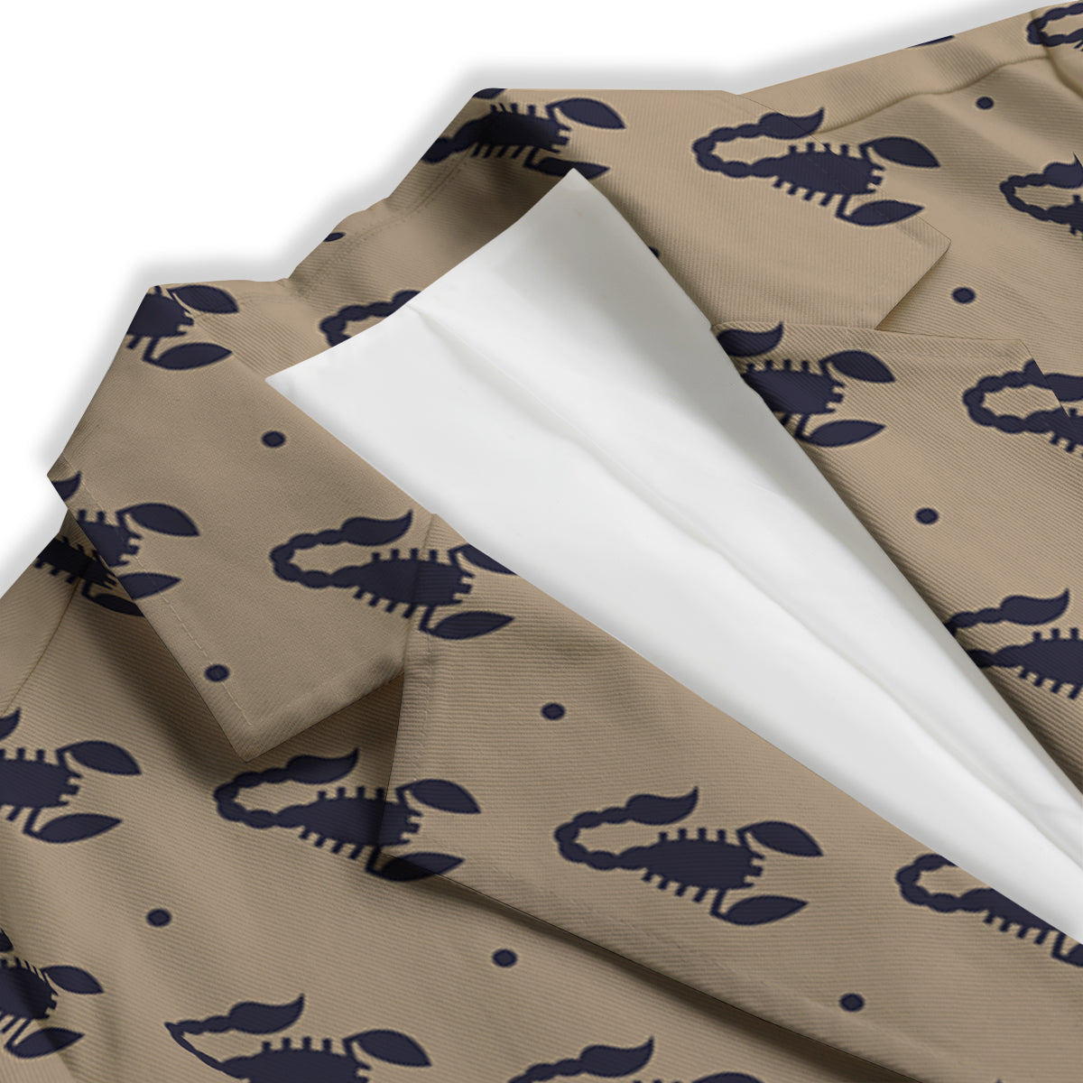 Brown Scorpion Print Pattern Women's Blazer-grizzshop