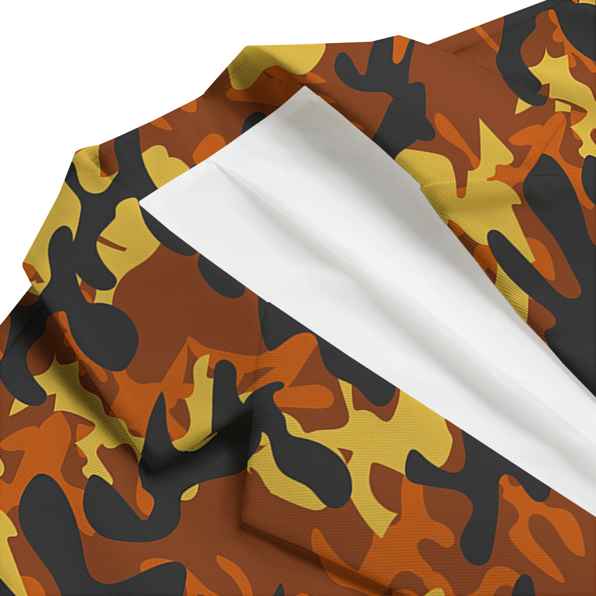 Brown Yellow And Black Camouflage Print Pattern Men's Blazer-grizzshop