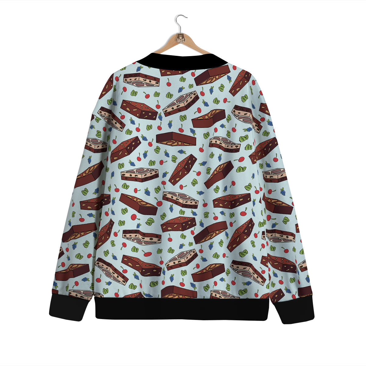 Brownie Brown Print Pattern Cardigan-grizzshop