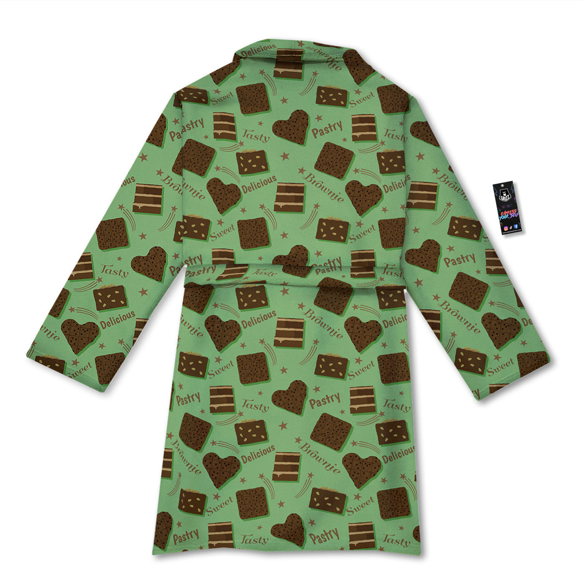 Brownie Delicious Print Pattern Bathrobe-grizzshop
