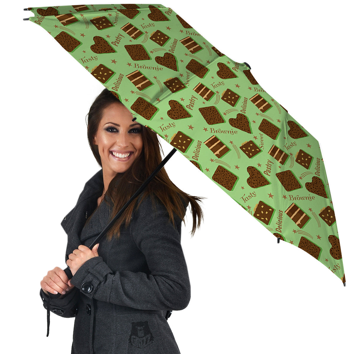 Brownie Delicious Print Pattern Umbrella-grizzshop
