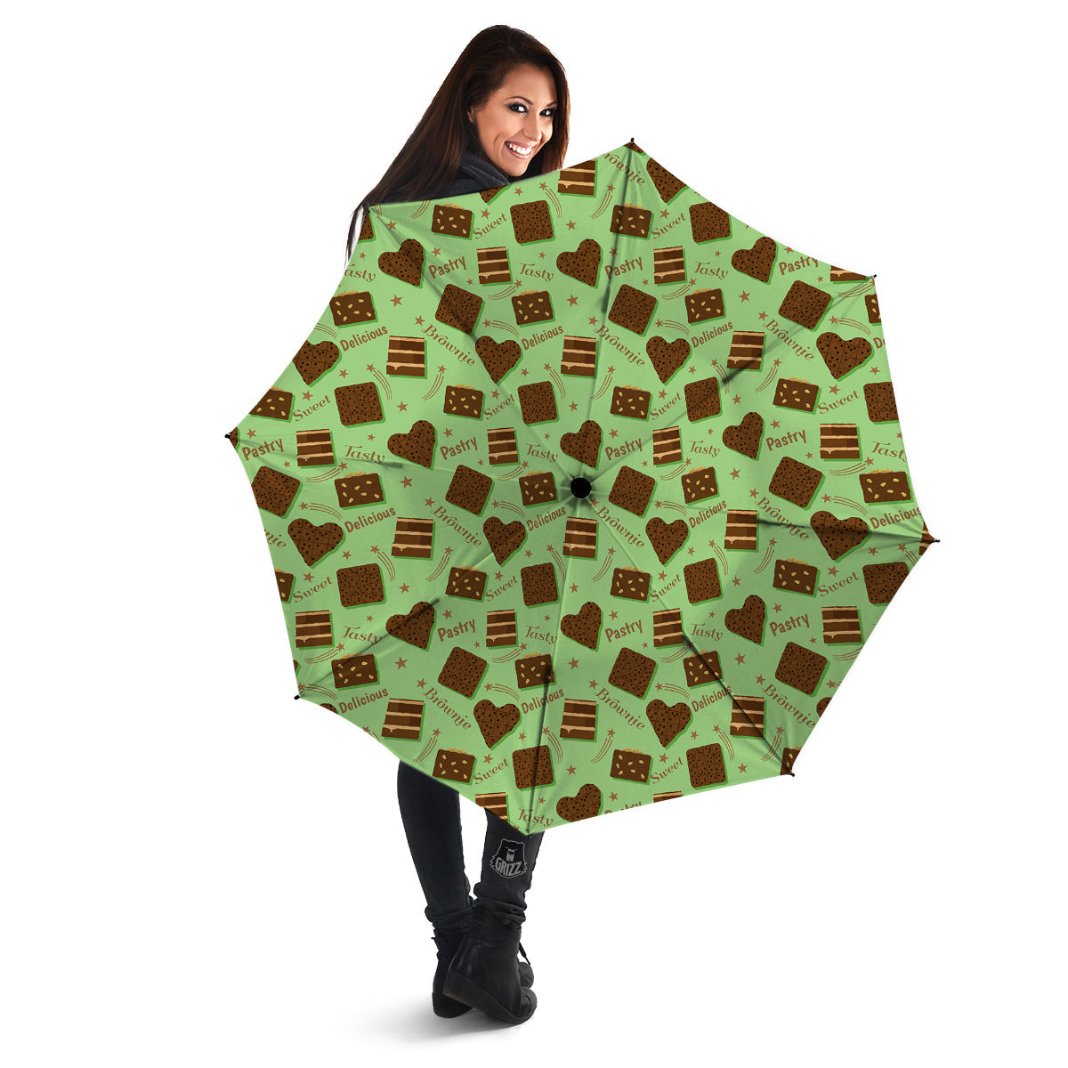 Brownie Delicious Print Pattern Umbrella-grizzshop