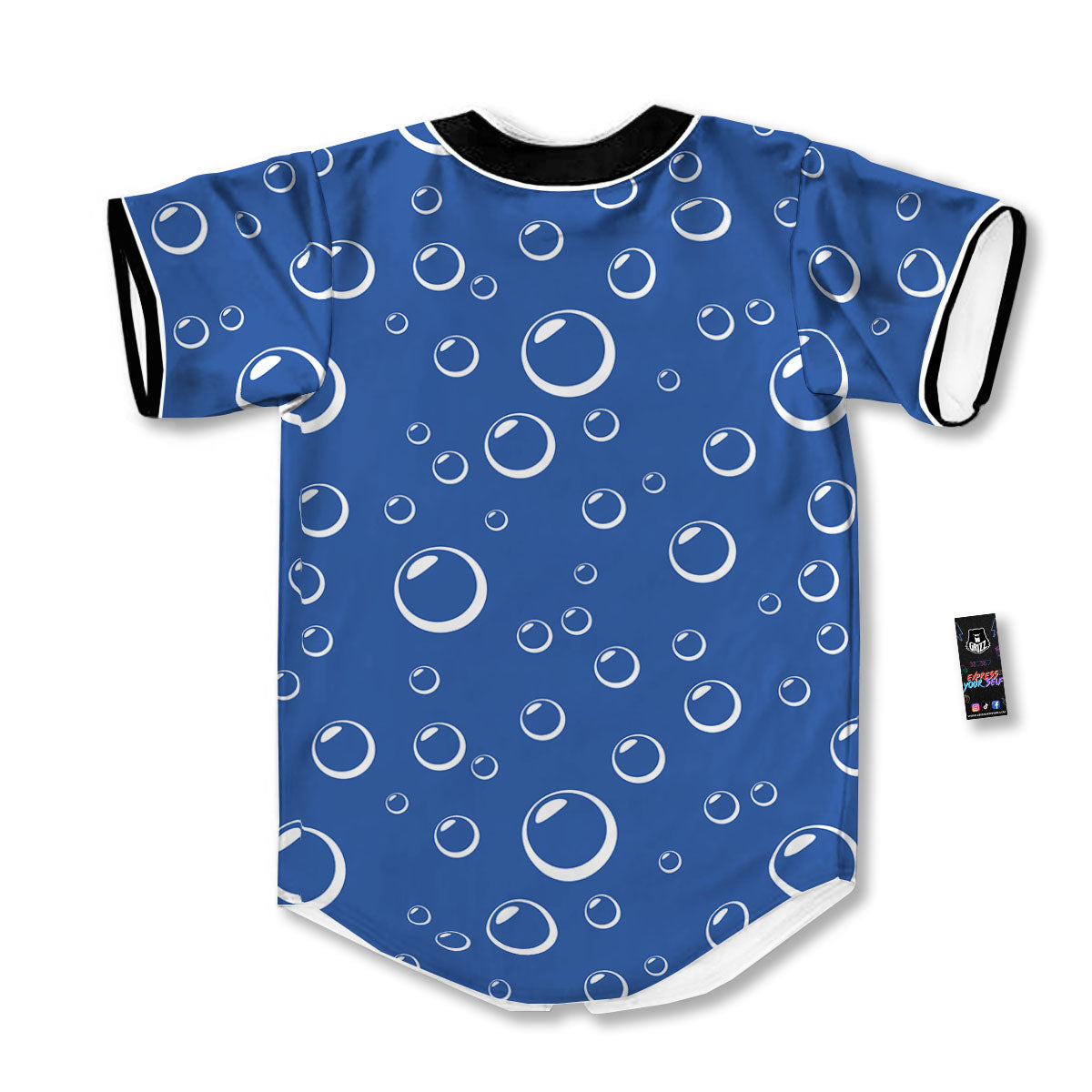 Bubble Ocean Print Pattern Baseball Jersey-grizzshop