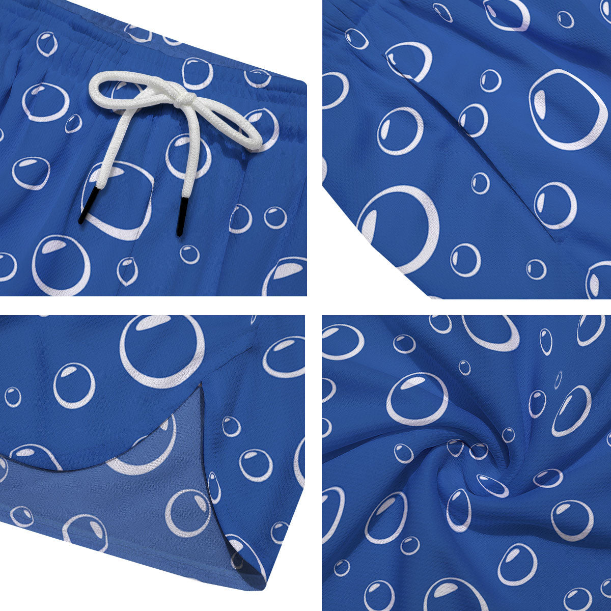 Bubble Ocean Print Pattern Men's Running Shorts-grizzshop