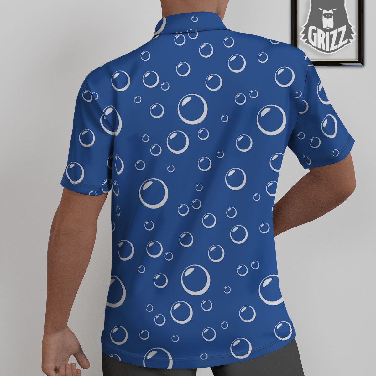 Bubble Ocean Print Pattern Untucked Shirts-grizzshop