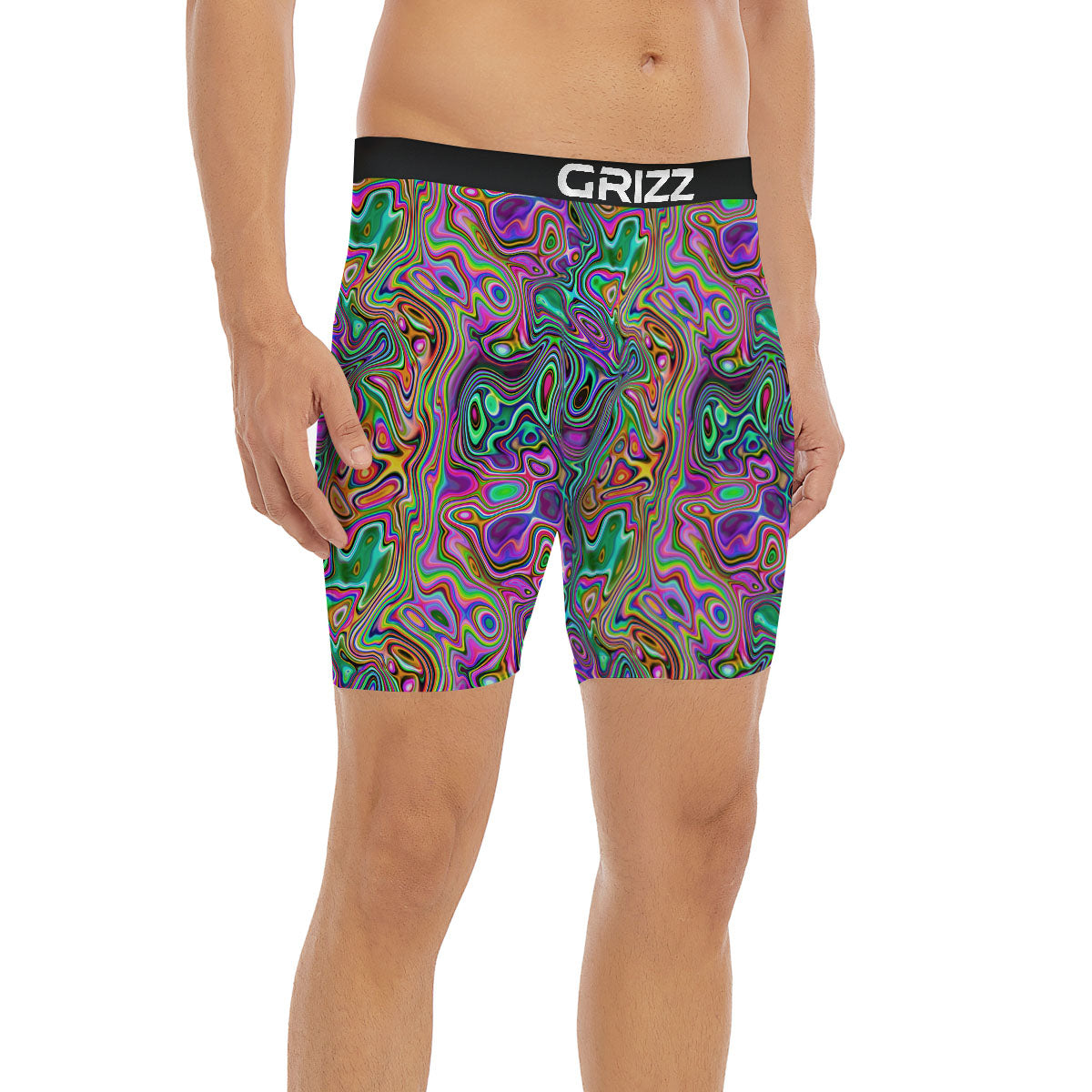 Bubble Psychedelic Print Pattern Boxer Briefs-grizzshop