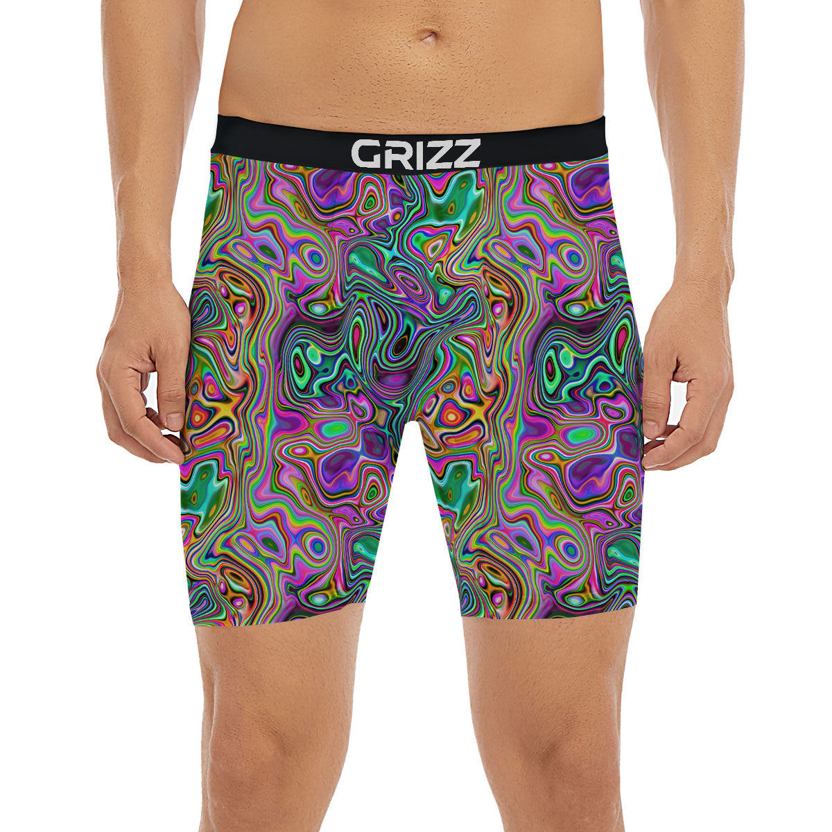 Bubble Psychedelic Print Pattern Boxer Briefs-grizzshop