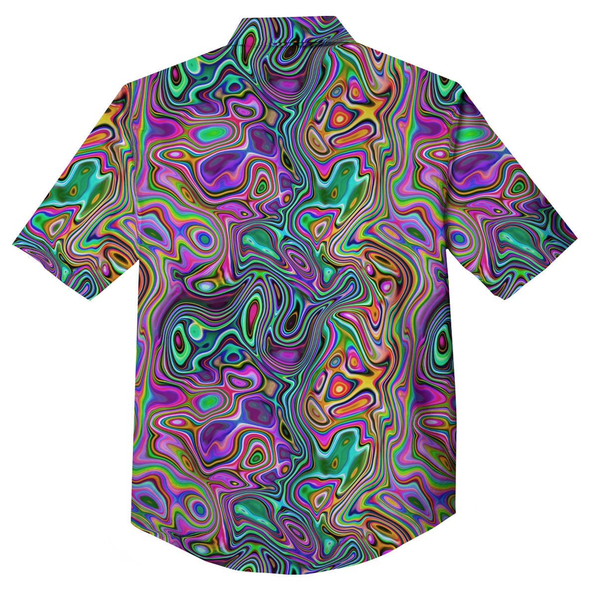 Bubble Psychedelic Print Pattern Button Up Shirt-grizzshop