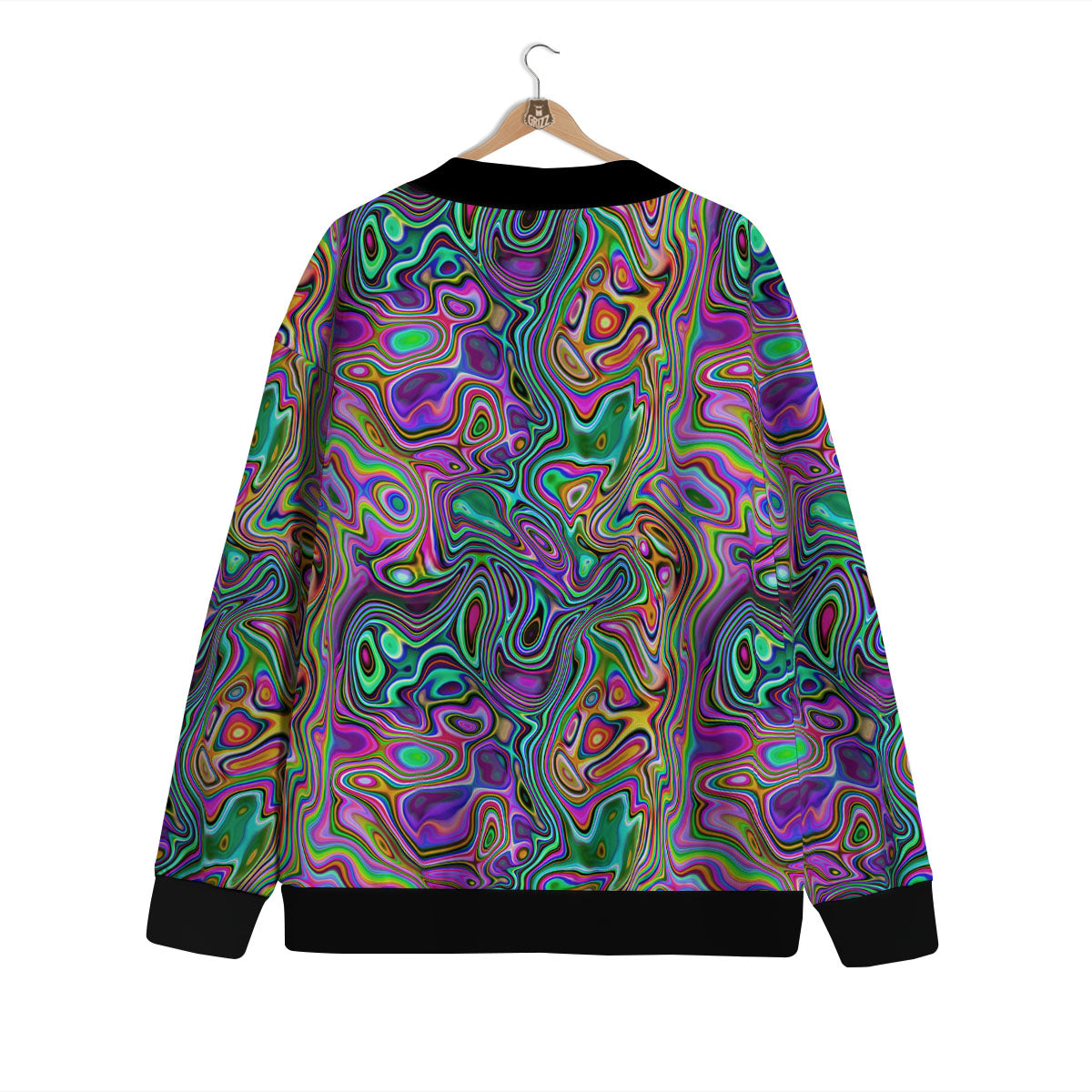 Bubble Psychedelic Print Pattern Cardigan-grizzshop