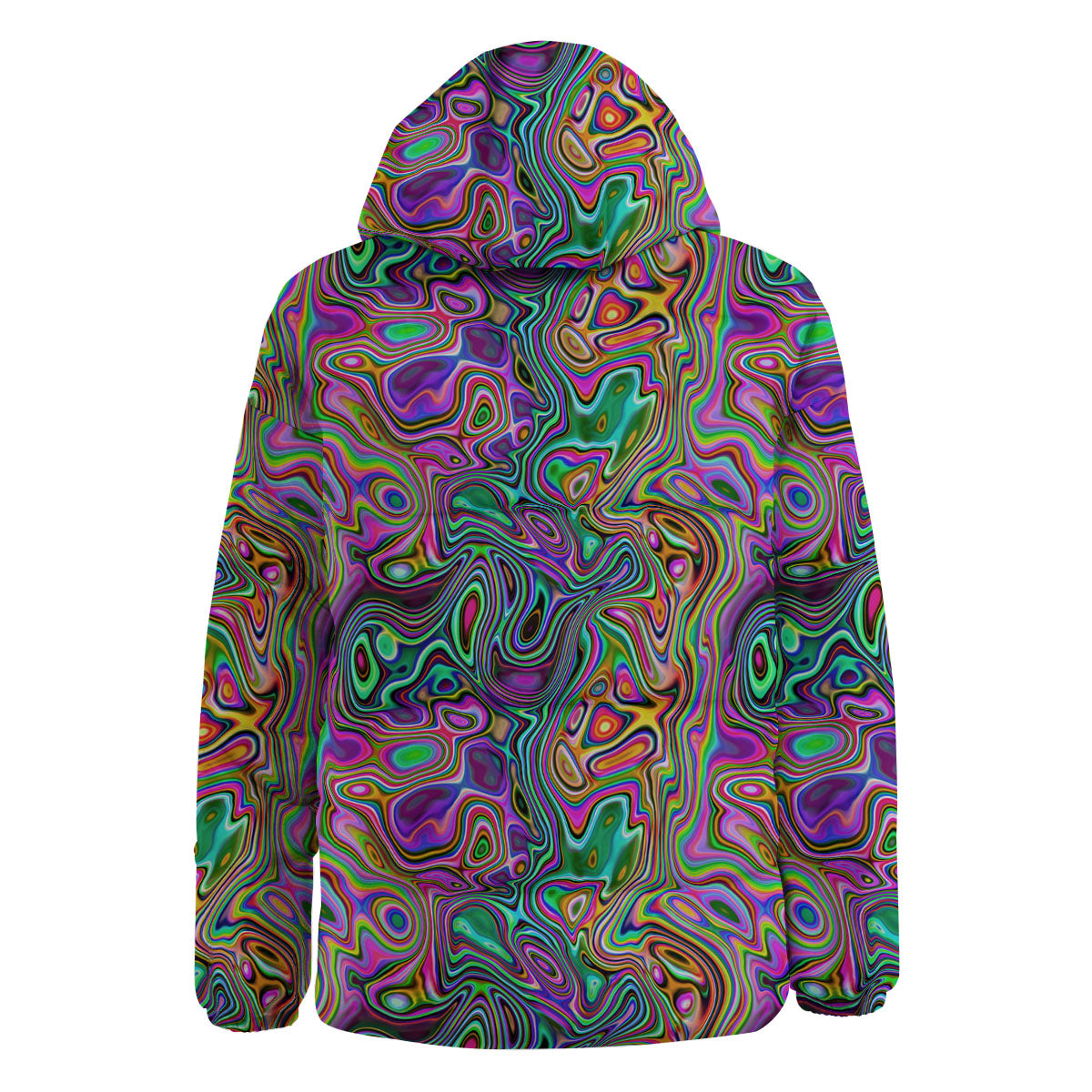 Bubble Psychedelic Print Pattern Down Jacket-grizzshop