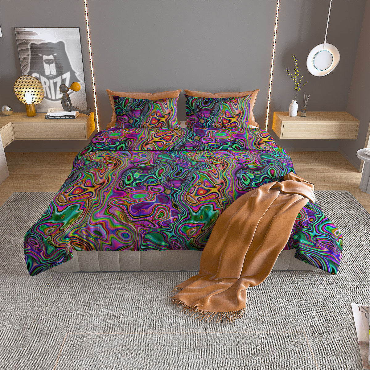 Blanket Stripe Tribal Mexican Print Duvet Cover Bedding Set