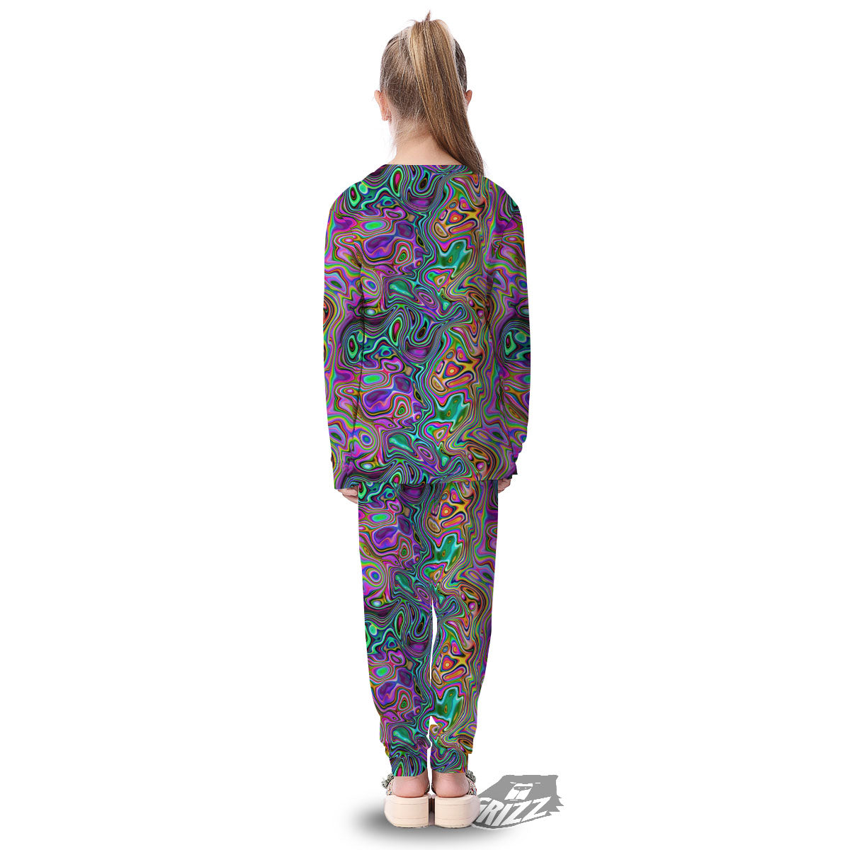 Bubble Psychedelic Print Pattern Kid's Pajamas-grizzshop