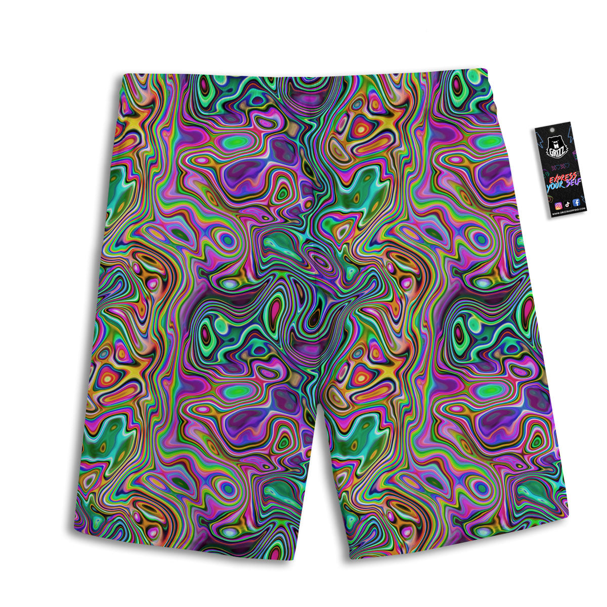 Bubble Psychedelic Print Pattern Men's Athletic Shorts-grizzshop