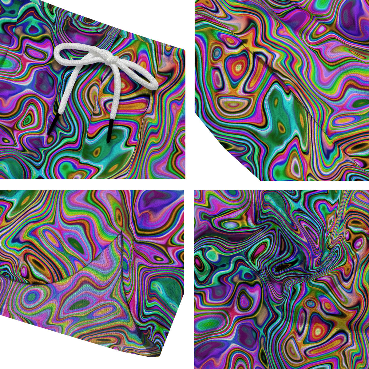 Bubble Psychedelic Print Pattern Men's Running Shorts-grizzshop