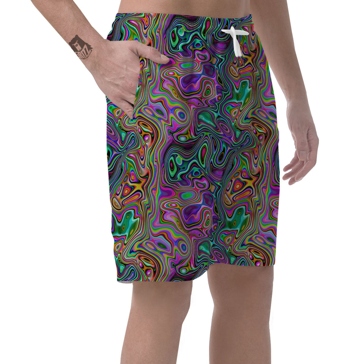 Bubble Psychedelic Print Pattern Men's Shorts-grizzshop