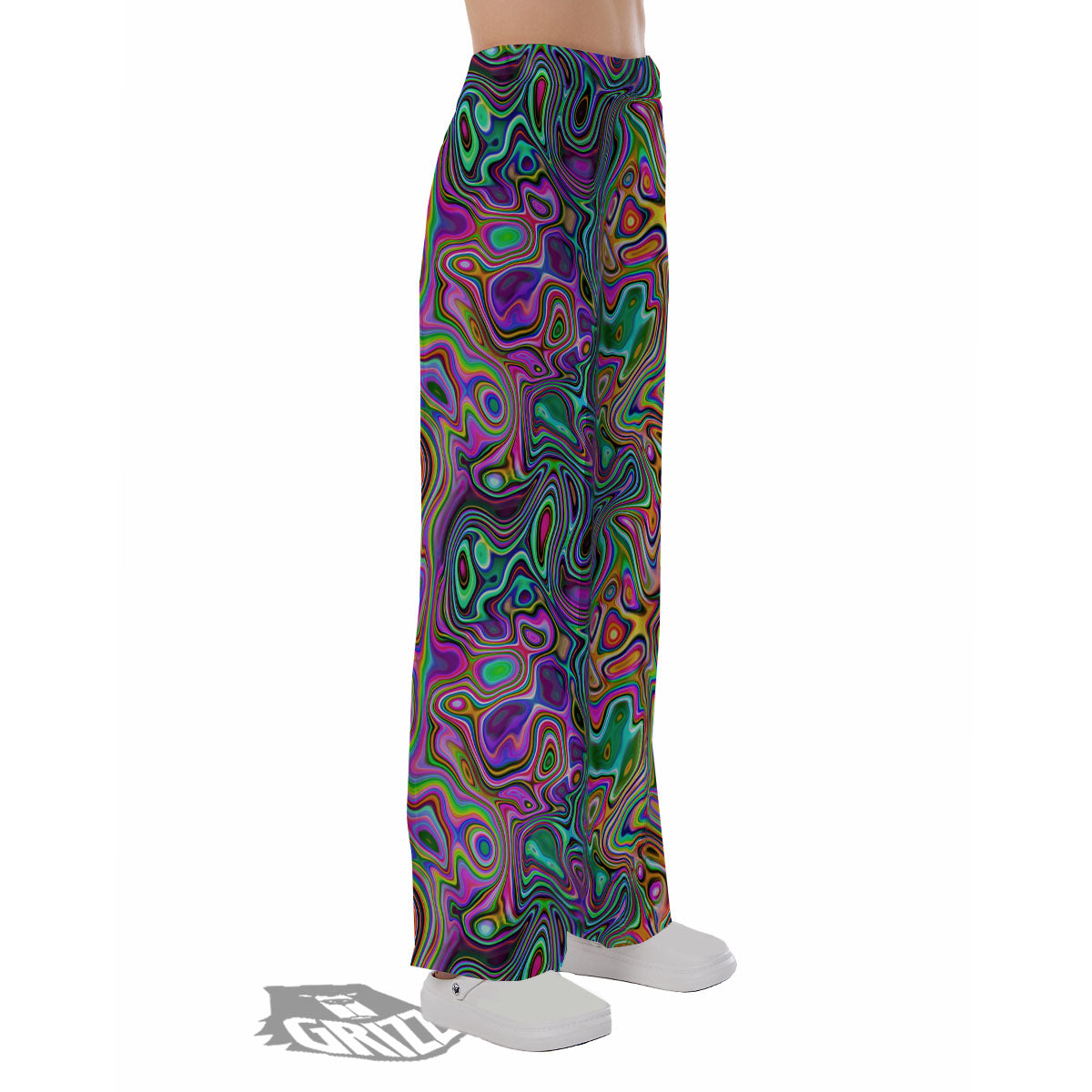 Bubble Psychedelic Print Pattern Pajama Pants-grizzshop