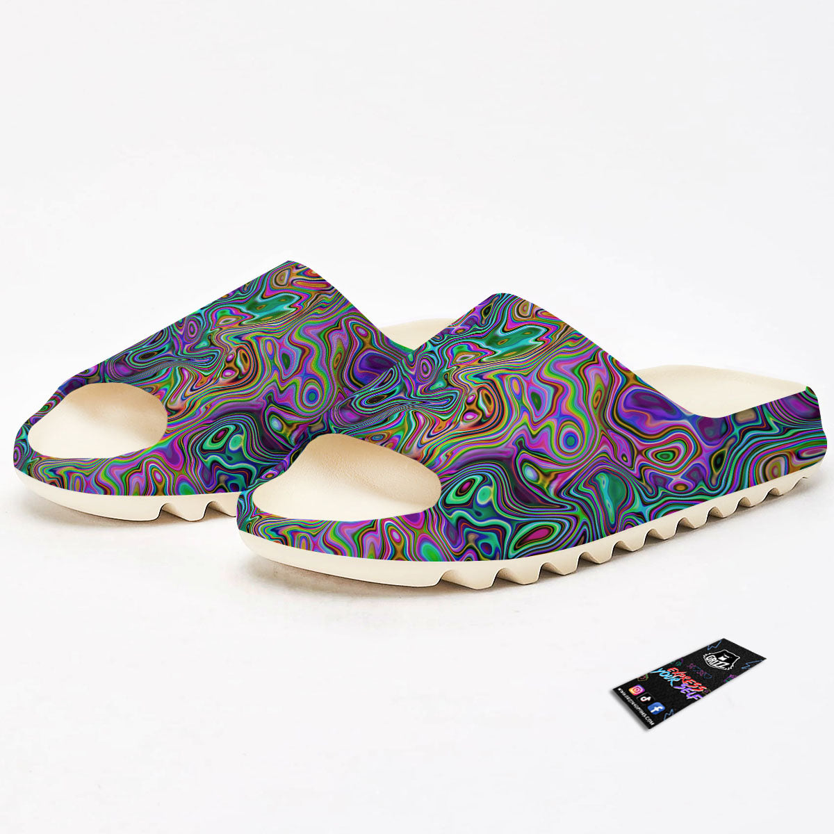 Bubble Psychedelic Print Pattern Sandals-grizzshop
